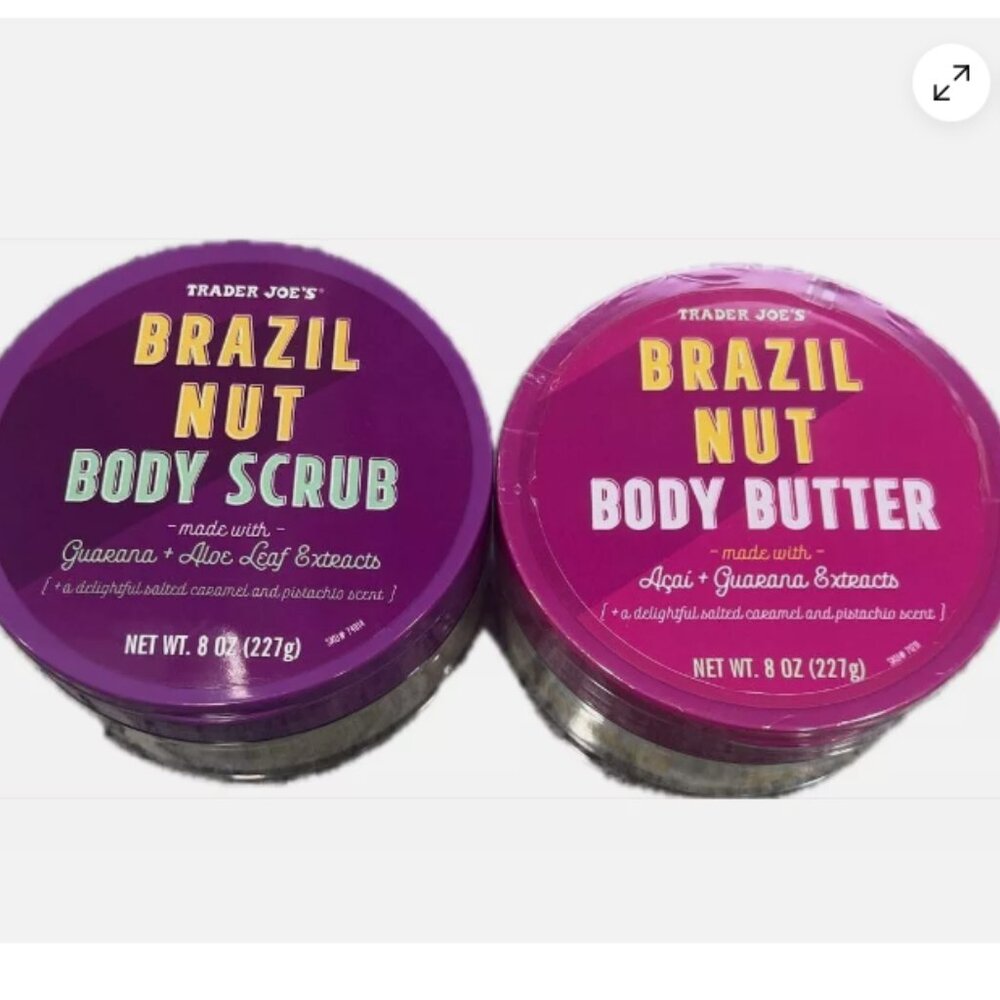 Trader Joes - Brazil Nut Set : (1) Body Butter (8 oz) and (1) Body Scrub (8 oz)